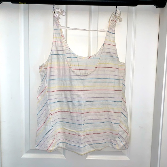 Roxy Rainbow Pinstripe Tank Top. Medium.  Mint condition - Picture 5 of 15